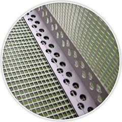 This is a PVC corner bead with fiberglass mesh which processed with the multihole bead and the fiberglass mesh.