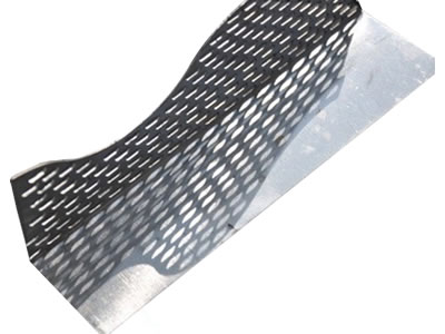One aluminum alloy angle bead with a cambered edge of the flange, also a flatten plate flange.
